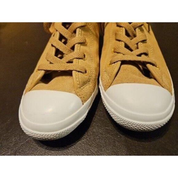 Rare Immaculate SIZE 6 Preloved high heel Converse AllStar Suede thin fur lining - Picture 2 of 16